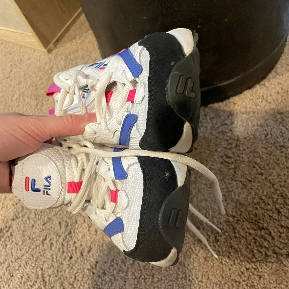 Fila Women's White, Pink, and Blue Athletic Shoes